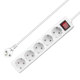 Extension socket No brand, 5 way, 250V, 16A, Cable, 3m., With switch, White - 17881