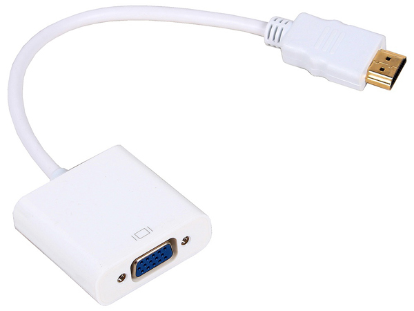 Μετατροπέας HDMI M - VGA F 0.15m, No brand, Λευκό - 18153
