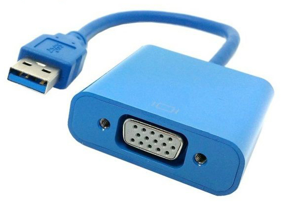 Μετατροπέας USB3.0 σε VGA, No brand, Μπλέ - 18164