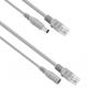 Καλώδιο DeTech, CCTV, RJ45+DC, 5.0m, Λευκο - 18375