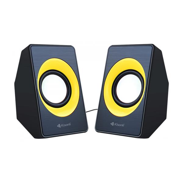 Ηχεία, Kisonli, A-303, 2x3W, USB, Διαφορετικά χρώματα - 22086