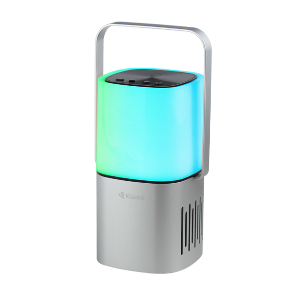 Ηχεἰο Kisonli Q6 Plus, Bluetooth, AUX, SD, FM, RGB, Ασημένιο - 22282