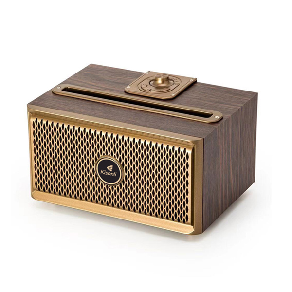 Ηχεἰο Kisonli G1, Bluetooth, USB, SD, AUX, FM, Καφέ - 22309