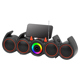 Ηχεἰο Kisonli LED-918, Bluetooth, USB, SD, RGB, AUX, FM, Μαυρο - 22317