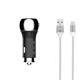 Φορτιστή αυτοκινήτου LDNIO C1, 1xUSB QC3.0, 1xType-C PD, με καλώδιο Lightning, Γκρί - 40077