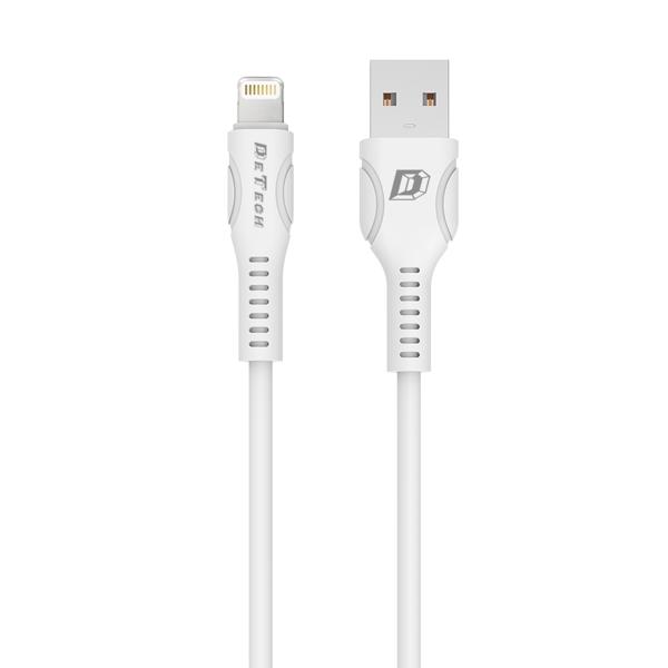 Кαλώδιο δεδομένων DeTech De-C27i, Lightning (iPhone 5/6/7 / SE), 1.0m, Λευκό - 40110
