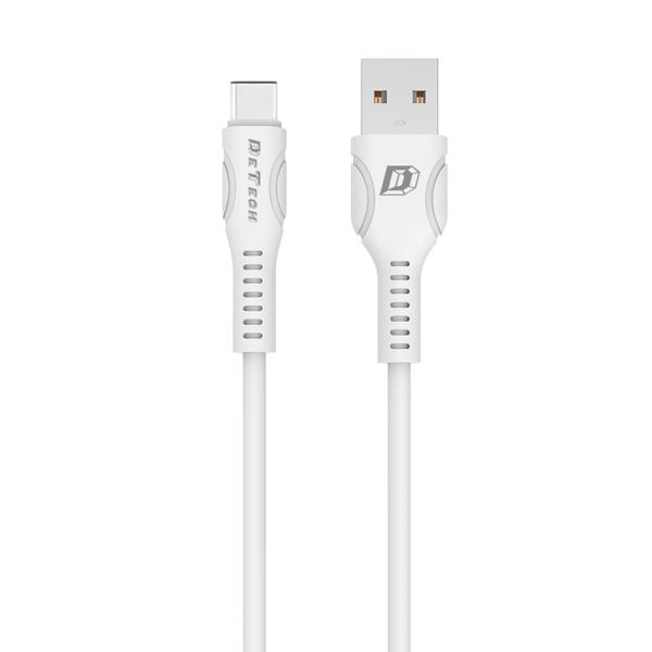 Kαλώδιο δεδομένων DeTech DE-C27C, Type-C, 1.0m, λευκό - 40111