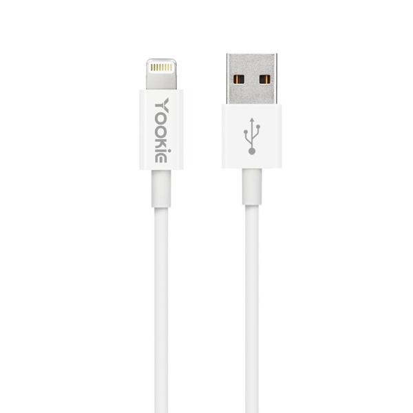Кαλώδιο δεδομένων Yookie CB1, Lightning, 3.0m, Λευκό - 40150