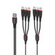 Καλώδιο φόρτισης Earldom EC-IMC021, 2xType-C, 2xMicro USB, 2xLightning, 2.00m, Μαυρο - 40184