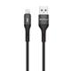 Кαλώδιο δεδομένων DeTech De-C38i, Lightning, 1.0m, Μαυρο - 40198