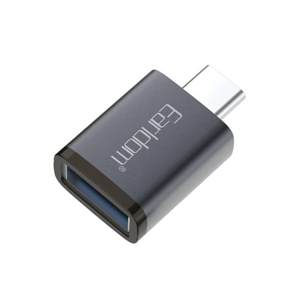 Προσαρμογέας Earldom ET-OT60, USB F σε Type-C, OTG, Γκρί - 40212