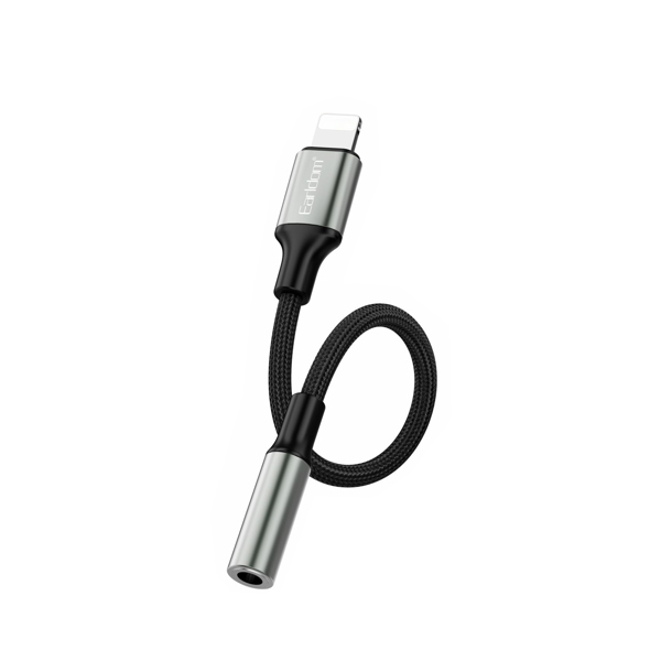 Adapter Earldom ET-OT76, Lightning to 3.5mm (F), Black - 40365