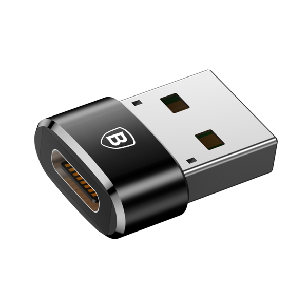 Аdapter Baseus Mini, Type-C F to USB, OTG, Black - 40399