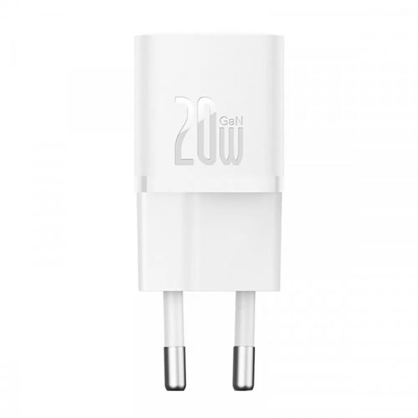 Network charger Baseus GaN5S Fast Charger 1C, 20W, 1 x Type-C F, White - 40407