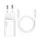 Network charger Baseus Super Si, 25W, PD cable, White - 40417