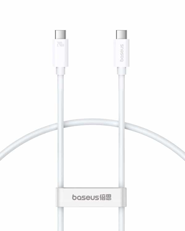 Data cable Baseus Superior 2, Type-C - Type-C, 100W, PD, 1.0m, White - 40419