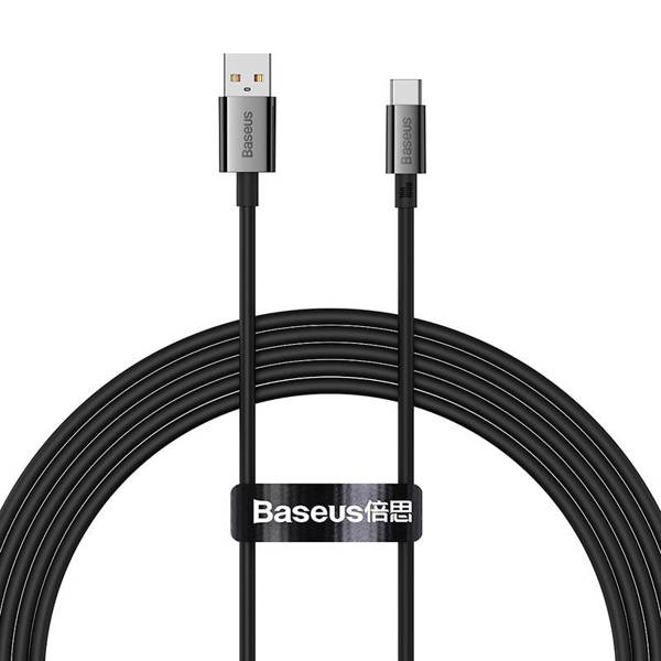Data cable Baseus Superior, Type-C, 100W, 2.0m, Black - 40450