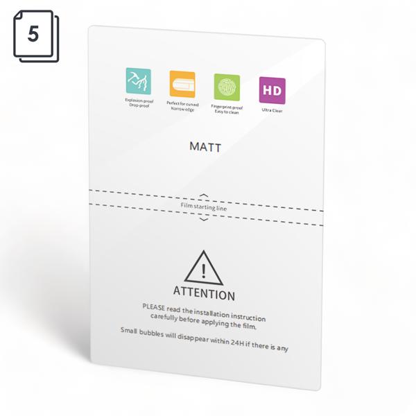 Protective film sheet No brand, Hydrogel, 5pcs, For plotter, TPU, Matte, 140um, 120x180mm - 52735