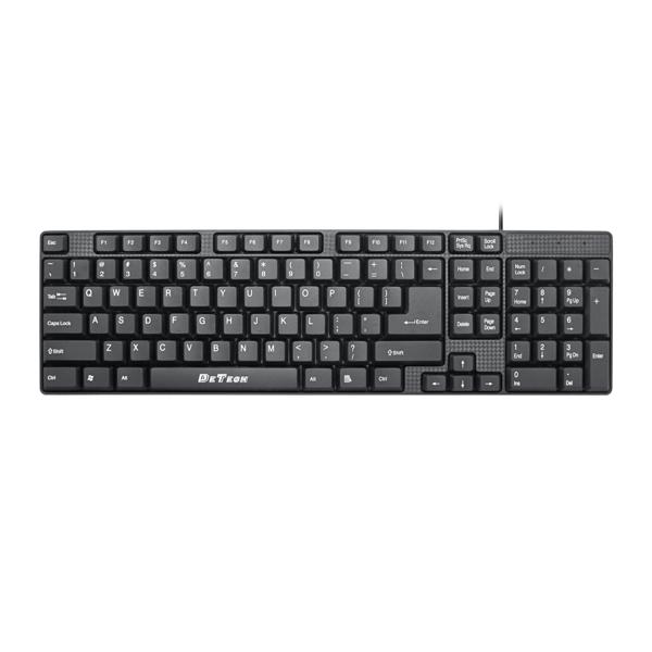 Πληκτρολόγιο DeTech DE6081, USB, Μαύρο - 6081