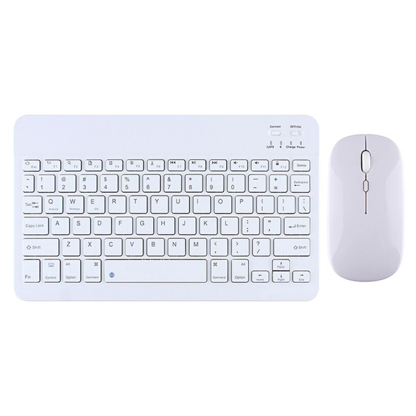 Ασύρματο Σετ ποντίκι και πληκτρολόγιο No brand 030, Bluetooth, Λευκό - 6166