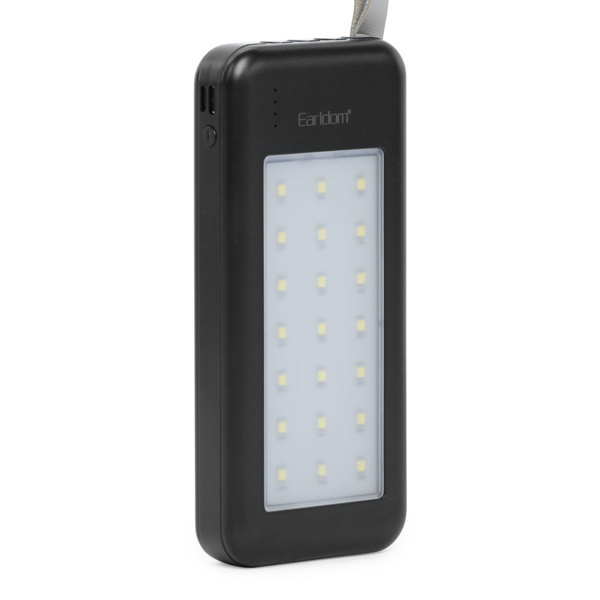 Φορητός Φορτιστής Earldom ET-PB48, 10000mAh, Φακός LED, Μαυρο - 87059