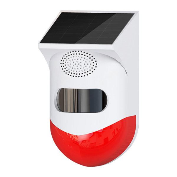 Smart alarm siren No brand PST-CT80WR, PIR, Solar, Wi-Fi, Tuya Smart, White - 91003