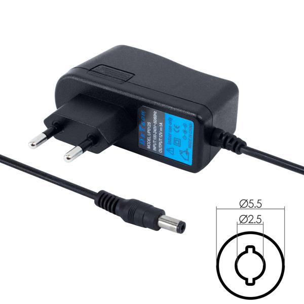 DeTech Τροφοδοτικό 9V/1A 5.5*2.5 - 332