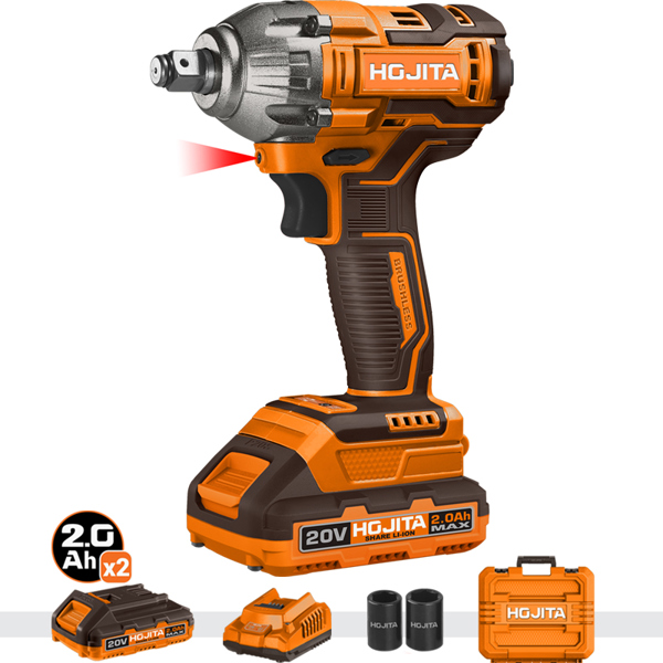 HOJITA Μπουλονόκλειδο HOJITA Brushless 300Nm μπαταρίας 20V Βαλιτσάκι
