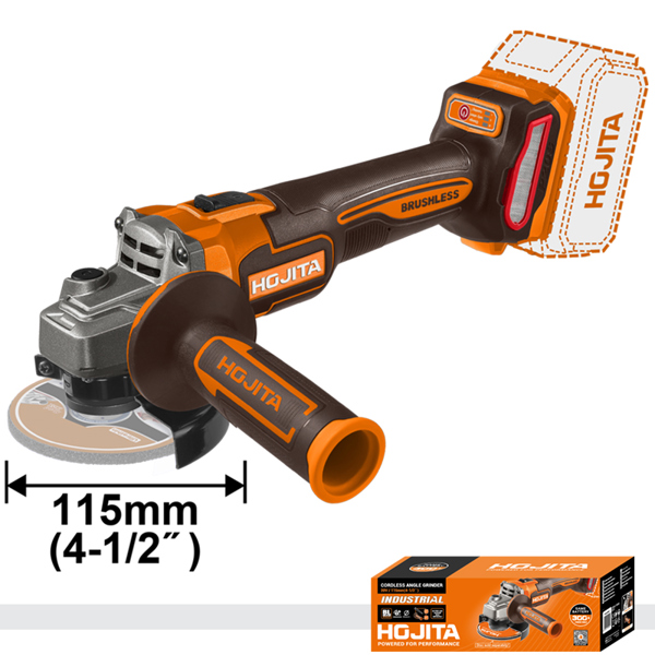 HOJITA Γωνιακός τροχός HOJITA Brushless 115mm -3 ταχυτήτων μπαταρίας 20V SOLO