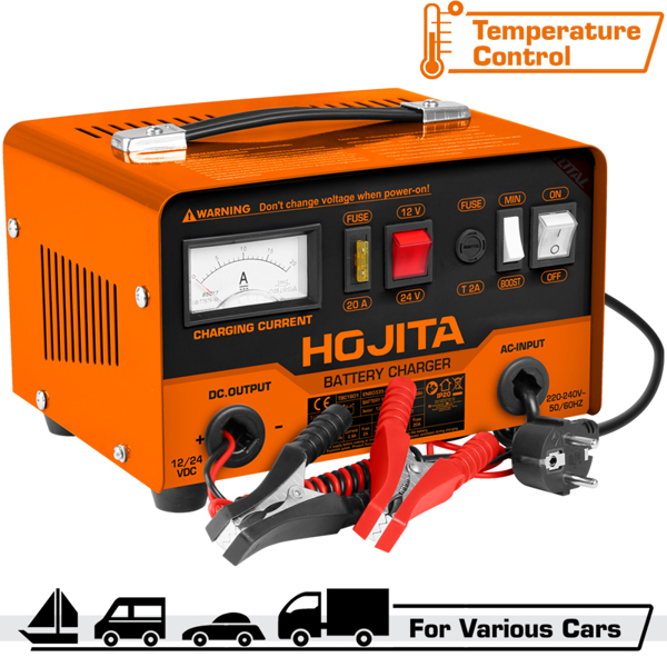 HOJITA Φορτιστής μπαταρίας αυτοκινήτου HOJITA 12/24V