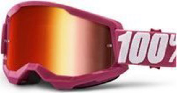 100% Strata 2 Junior Goggles Fletcher - Παιδικά Γυαλιά Motocross, Κόκκινος Καθρέφτης Anti-Fog, LT 38%