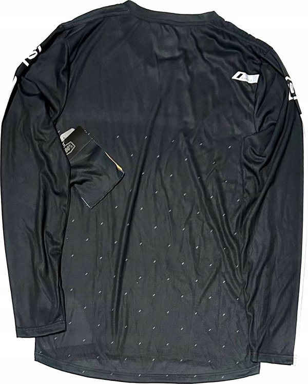 100% Ανδρική Μπλούζα 100% AIRMATIC Jersey μακρύ μανίκι Μαύρο/Λευκό μέγεθος M (NEW 2023)