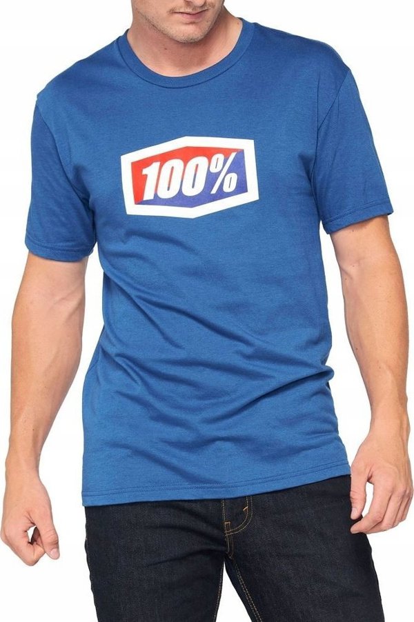 100% T-shirt 100% OFFICIAL κοντομάνικο μπλε μέγεθος L (NEW)