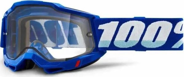 100% Γυαλιά Μηχανής Accuri 2 Enduro, Μπλε, με Διπλό Διαφανή Φακό Anti-Fog