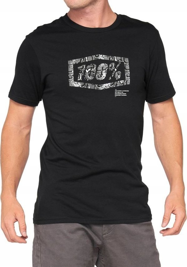 100% T-shirt 100% ESSENTIAL κοντομάνικο μαύρο φίδι μέγεθος L (NEW)