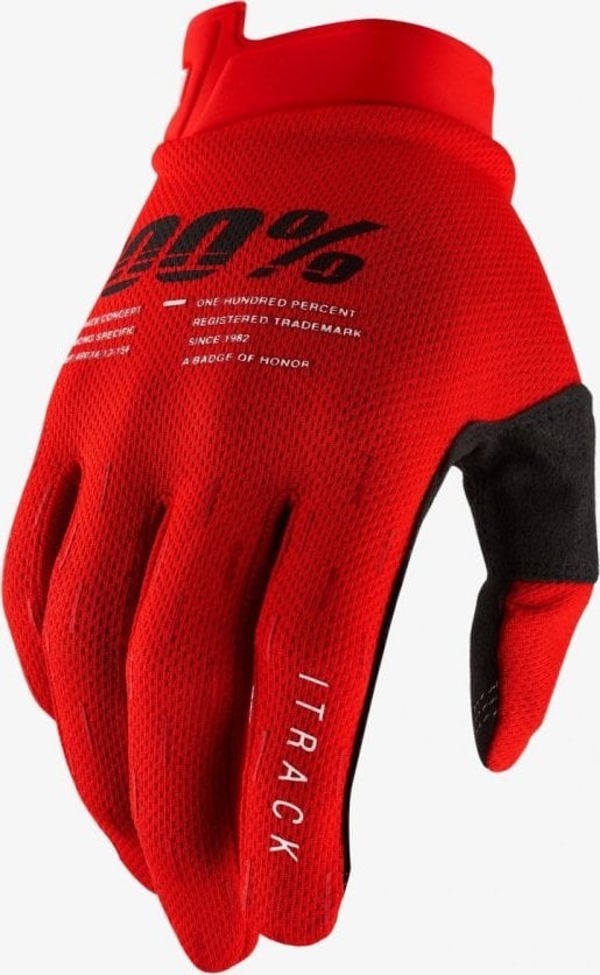 100% Γάντια 100% ITRACK Glove κόκκινο μέγεθος XL (μήκος χεριού 200-209 mm) (NEW)