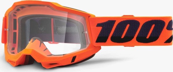 Γυαλιά Μηχανής 100% Accuri 2 Orange - Διαφανής Αντιθαμβωτικός Φακός (Anti-Fog, LT 88%-92%)