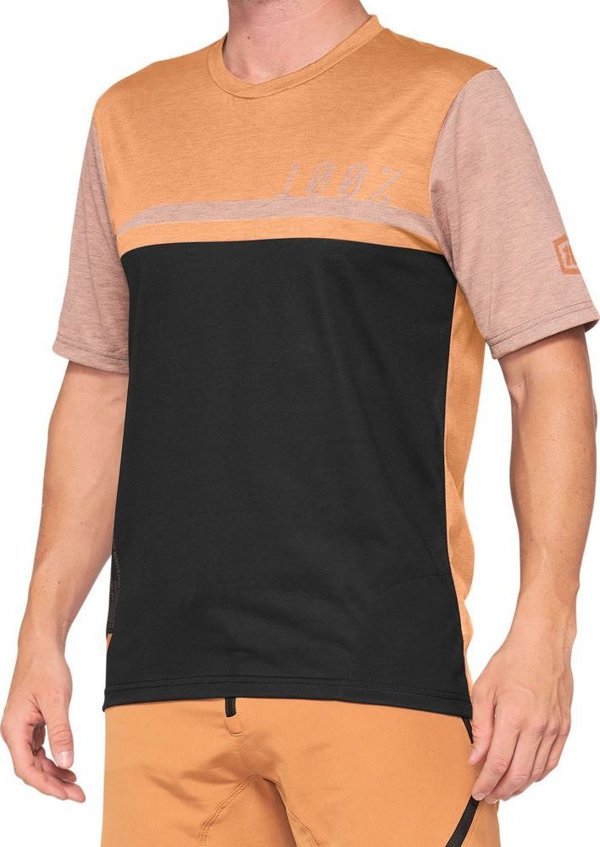 100% Ανδρική μπλούζα 100% AIRMATIC Jersey κοντό μανίκι μαύρο ανθρακί μέγεθος XL (NEW 2021)