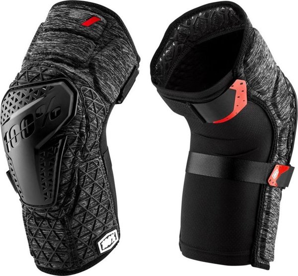 Επιγονατίδες 100% Surpass Knee Guard, Προστατευτικά Γονάτων, Γκρι Μελανζέ-Μαύρο, Μέγεθος XL