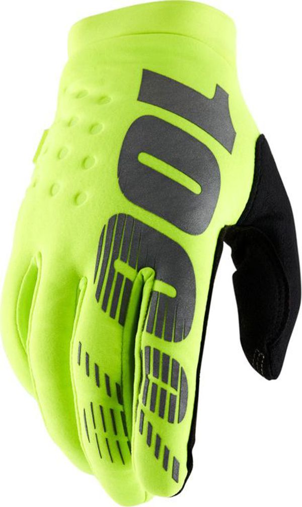 100% Γάντια 100% BRISKER Glove φλουό κίτρινο μέγεθος S (μήκος χεριού 181-187 mm) (NEW)
