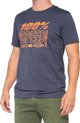100% T-shirt 100% TRADEMARK κοντομάνικο navy heather μέγεθος M (NEW)