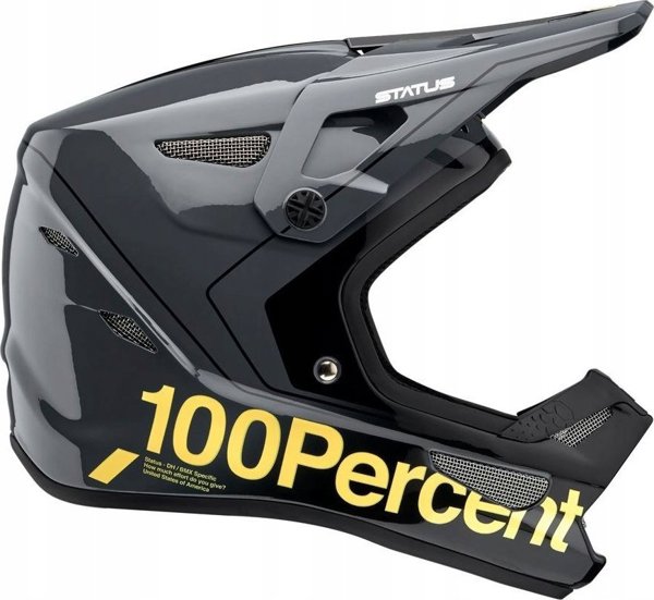100% Kask full face juniorski 100% STATUS DH/BMX Κράνος Carby Charcoal μέγεθος L (51-52 cm) (NEW)