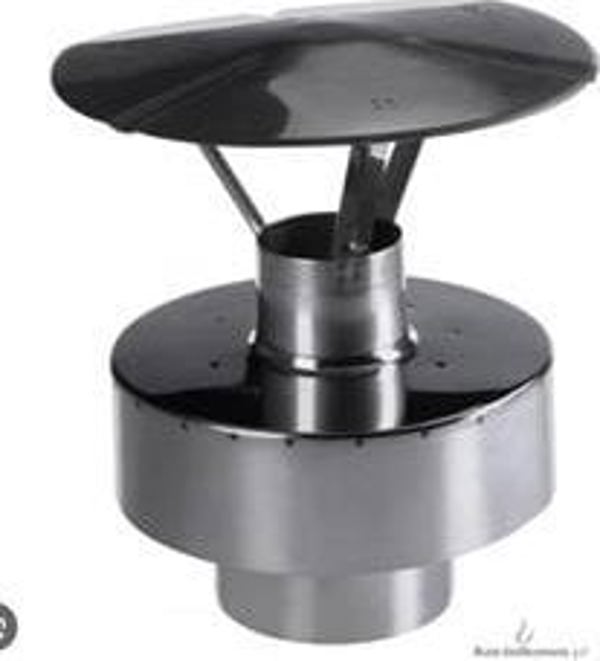 SpiroFlex Διέλευση Στέγης 100mm 0 Μοιρών με Φλάντζα για Αεραγωγούς