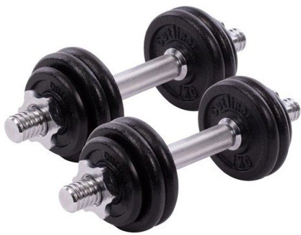 15KG CAST IRON DUMBBELL SET