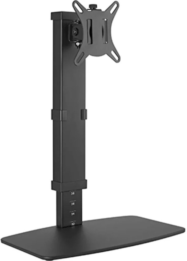 Hismart Βάση Επιτραπέζια για Οθόνες 17"-32", Ρυθμιζόμενη, Μαύρο Χρώμα