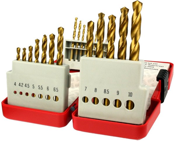 21PCS ΣΕΤ ΤΡΥΠΑΝΙΩΝ HSS ΕΠΙΚΑΛΥΜΜΕΝΑ ΜΕ ΤΙΤΑΝΙΟ