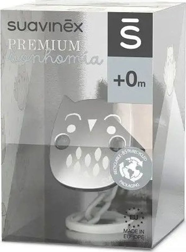 MAM Κλιπ Πιπίλας Bonhomia Premium Μπεζ με Σχέδιο Κουκουβάγια