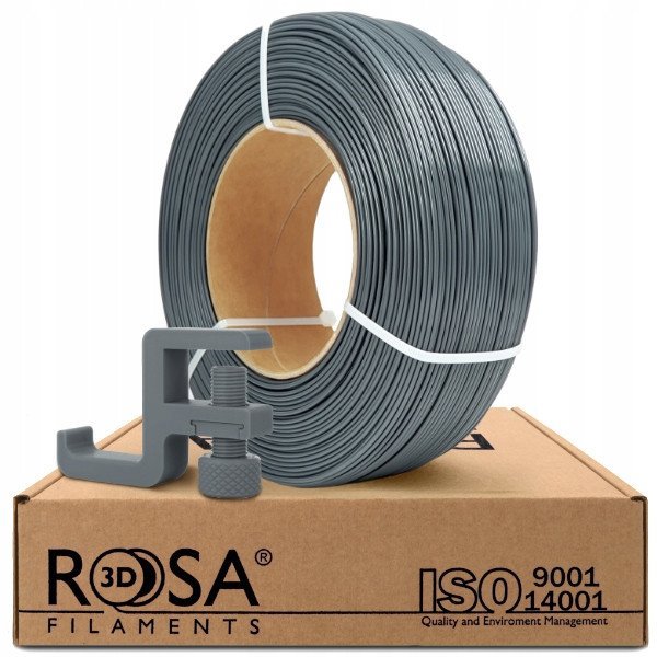 3D πλαστικό PCTG γκρι 1.75mm 1kg refill συσκευασία Rosa3D