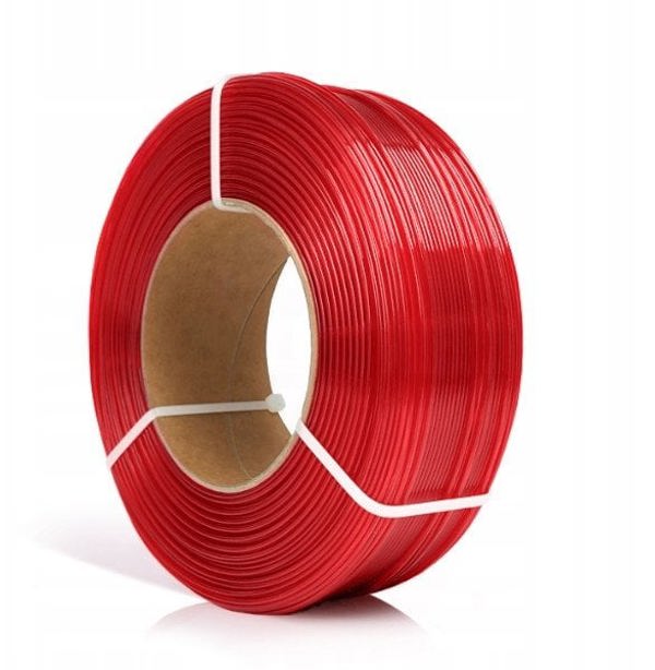 3D πλαστικό PET-G κόκκινο διαφανές 1.75mm 1kg refill συσκευασία Rosa3D