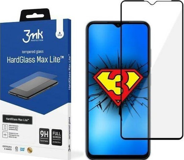 3MK HardGlass Max Lite Προστατευτικό Γυαλί Οθόνης για Xiaomi Redmi Note 11R, Μαύρο